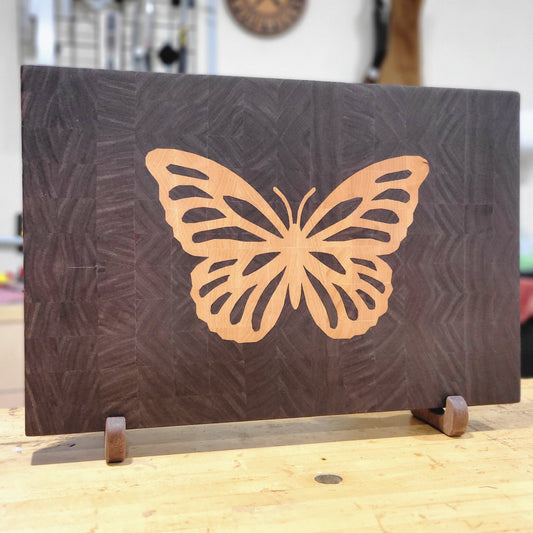 Butterfly Inlay Cutting Board Walnut & Maple