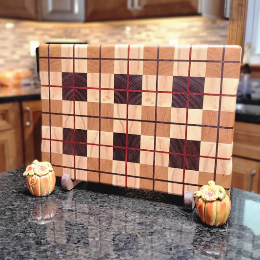 plaid cutting board